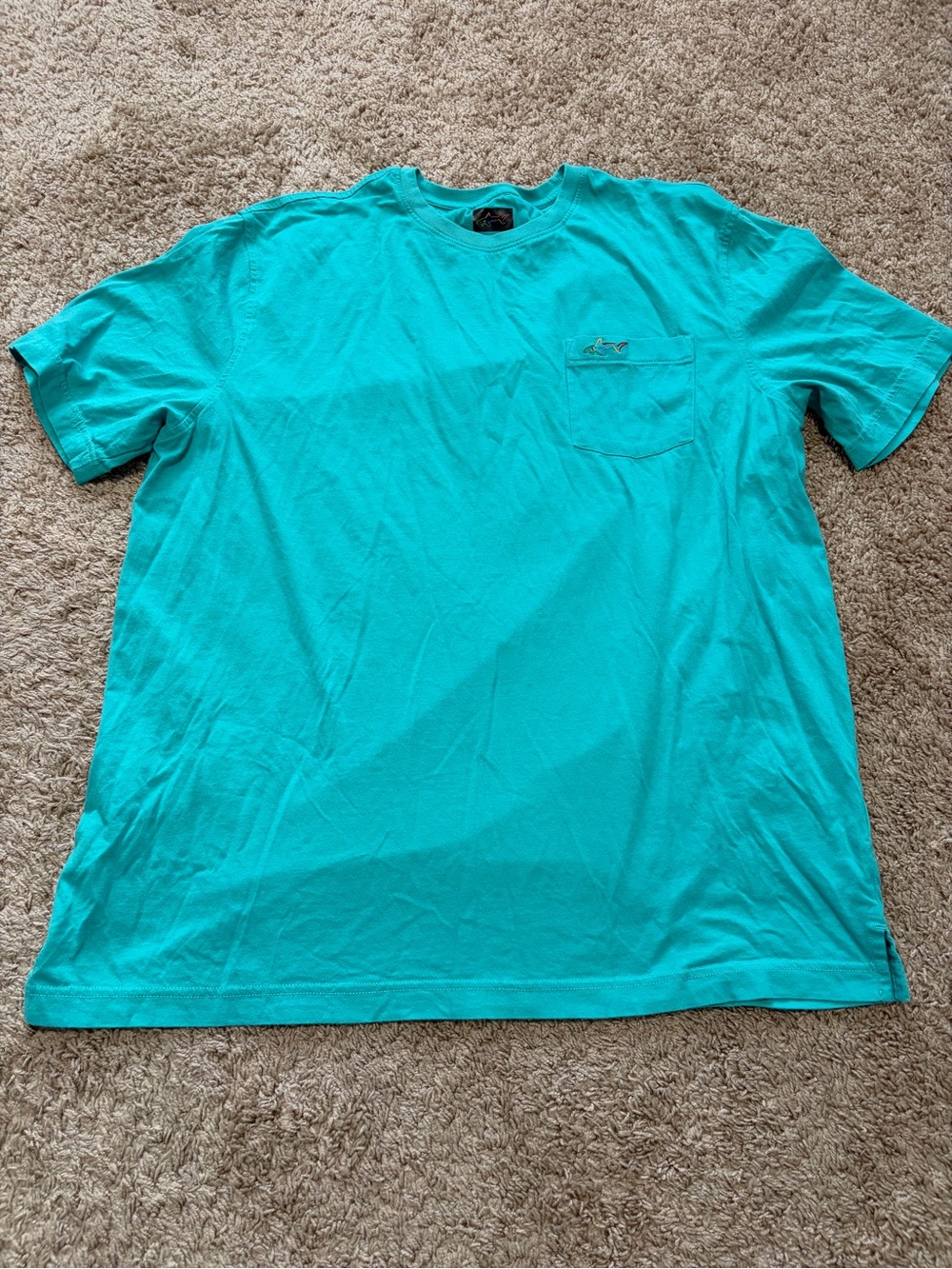 Greg Norman Collection Teal Short Sleeve Pocket Tee